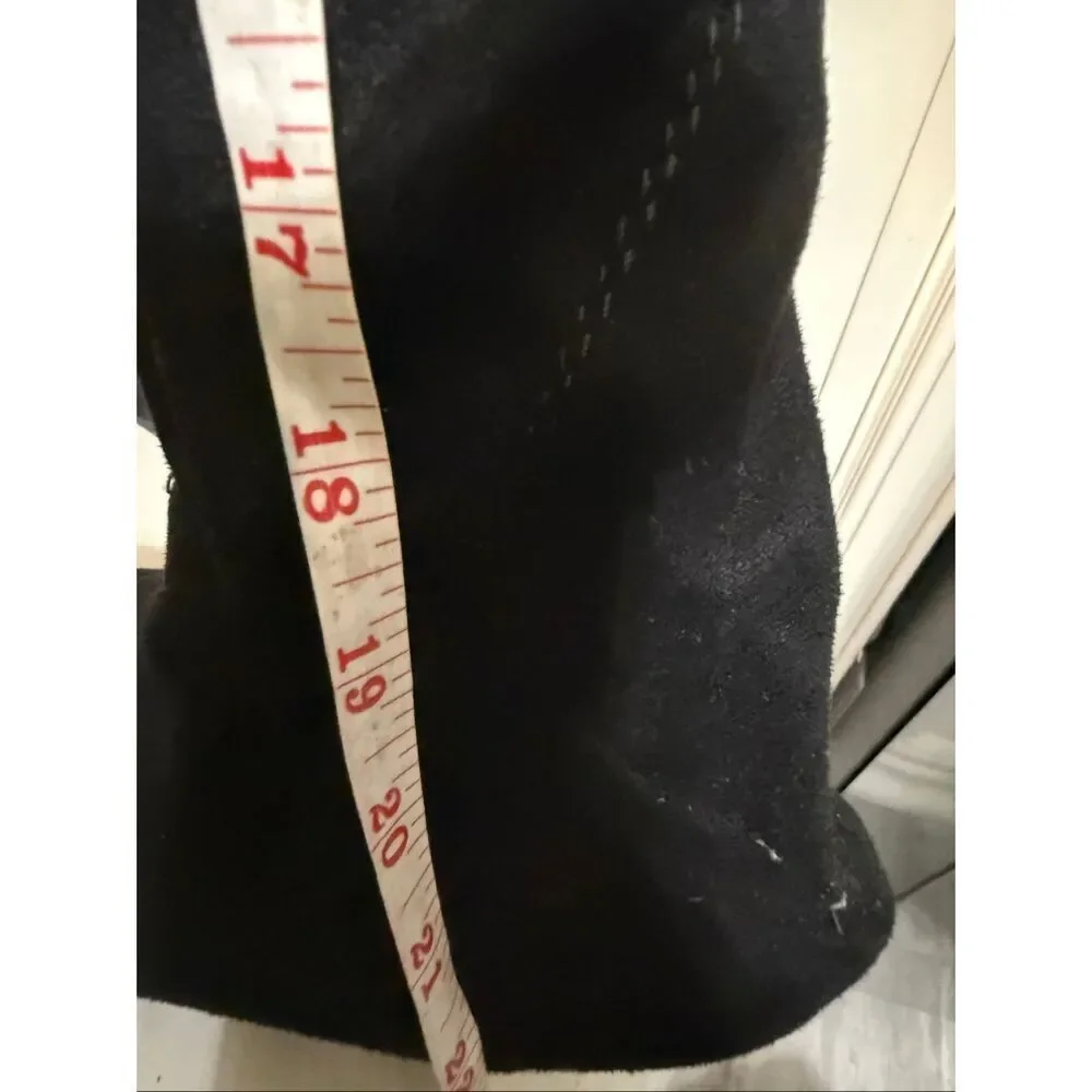 Unisa Women's Faux Suede Tie Back Flat Heel Over the Knee Boots Black Size 7.5
